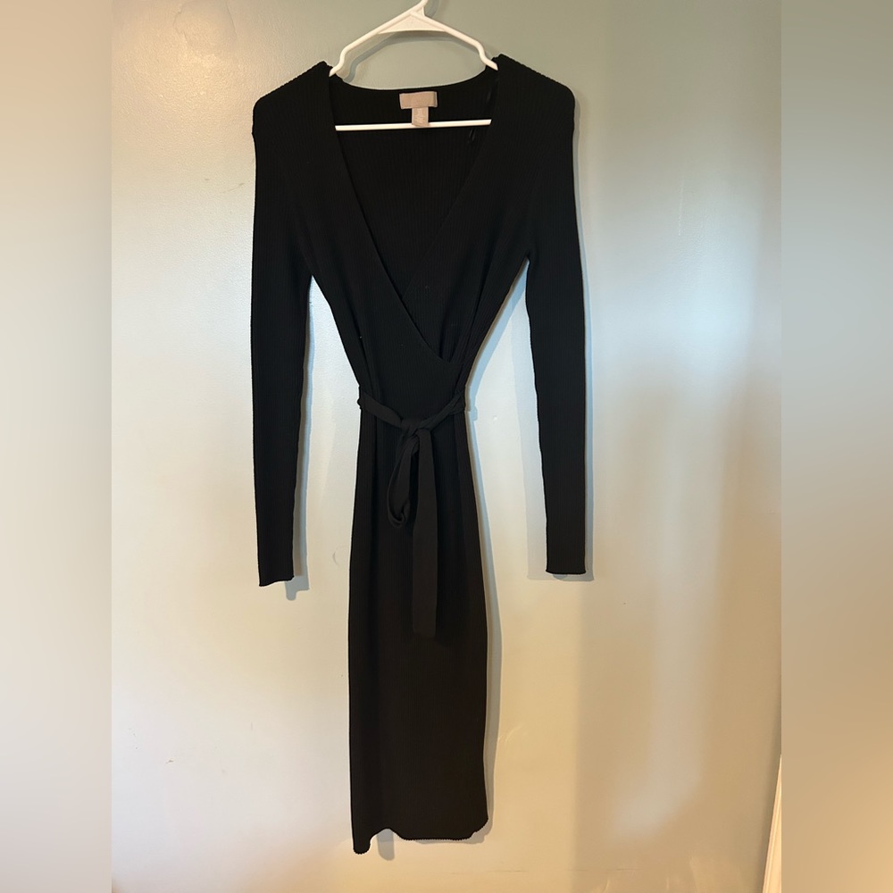 H&M skin tight black dress